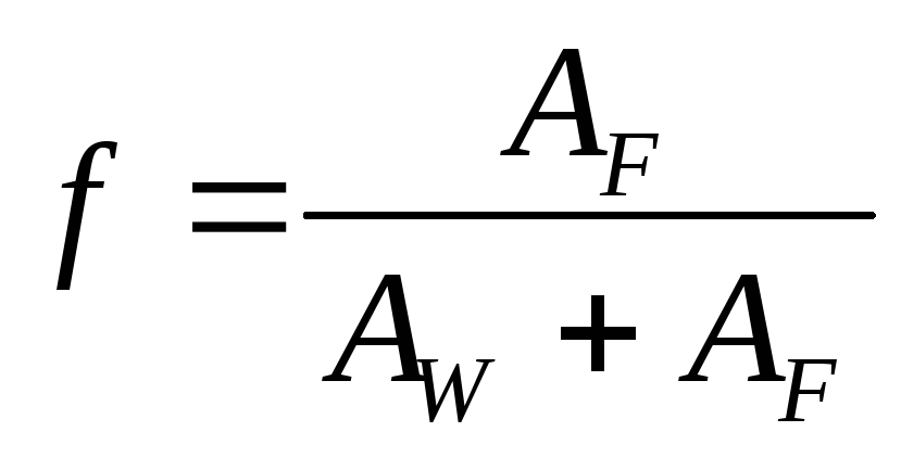 Формула коэффициента остекленности фасада: