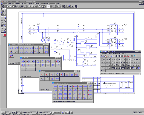 Библиотека элементов электрических схем для компас