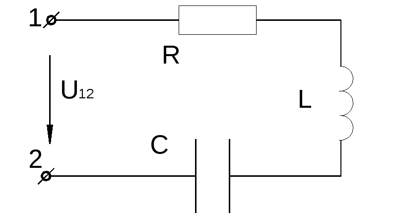 Схема для резонанса напряжений