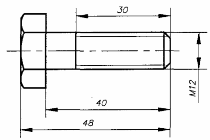 Болт м12 чертеж